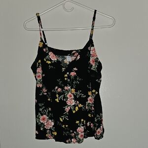 Old Navy Black Floral Camisole